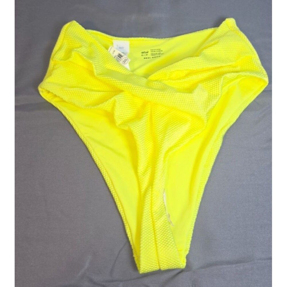 Aerie Neon Yellow Swim Bathing Suit Bottom Size XS New With Tags
